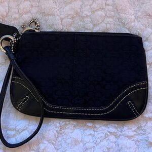 Coach Black Wristlet Pouch